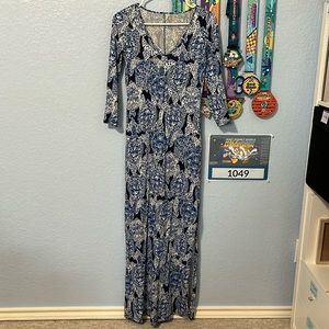 Lilly Pulitzer 3/4 sleeve maxi dress
